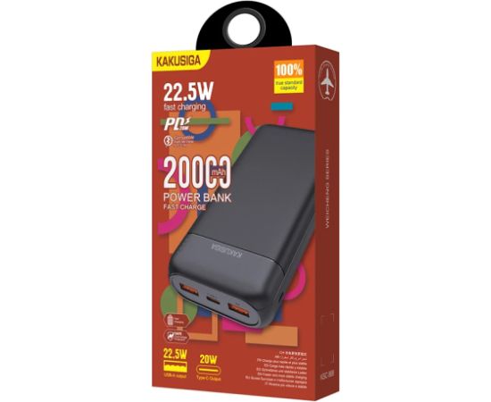 KAKUSIGA KSC-888 power bank 20000mAh | 2 x USB | 22.5W черный
