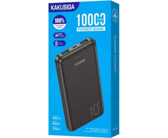 KAKUSIGA KSC-660 power bank 10000mAh | 2 x USB черный