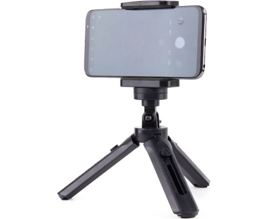 OEM Mini statīvs ar tālruņa turētāju, selfiju nūjiņas kameras GoPro turētājs melns