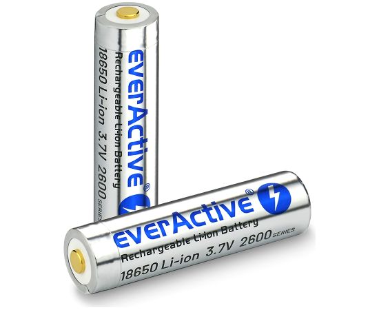 Battery everActive 18650 3.7V Li-ion 2600mAh micro USB with protection BOX