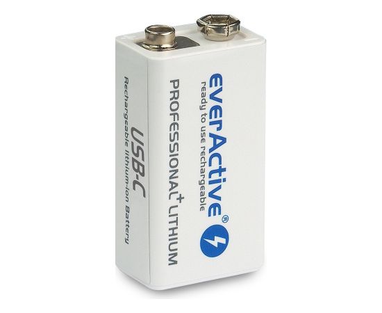 Rechargeable battery  everActive 6F22/9V Li-ion 550 mAh with USB TYPE C