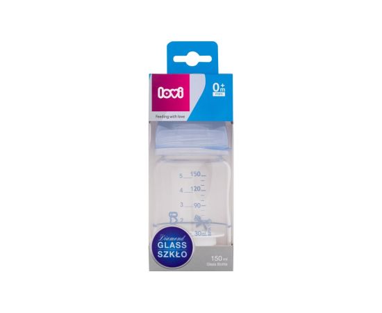 Lovi Baby Shower / Glass Bottle 150ml Blue 0m+