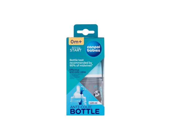 Canpol Exotic Animals / Easy Start Anti-Colic Bottle 120ml Blue 0m+