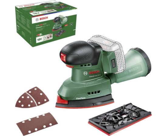 Trīsstūra slīpmašīna Bosch UniversalSander 18V-10; 18 V (bez akumulatora un lādētāja)