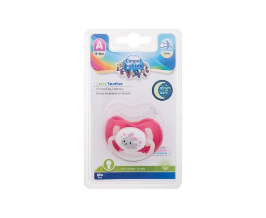 Canpol Bunny & Company / Latex Soother 1pc Pink 0-6m