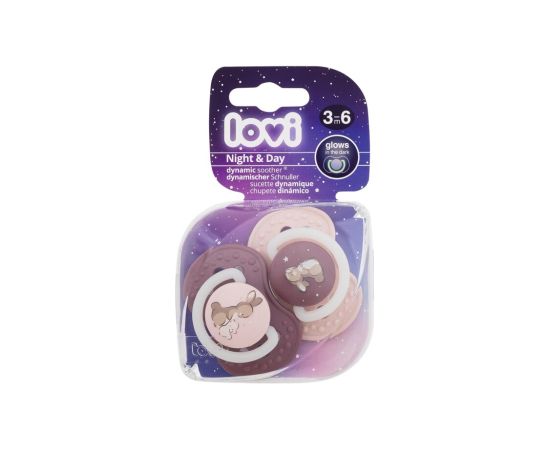 Lovi Night & Day / Dynamic Soother 2pc Girl 3-6m