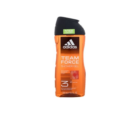 Adidas Team Force / Shower Gel 3-In-1 250ml New Cleaner Formula