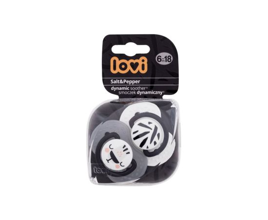 Lovi Salt&Pepper / Dynamic Soother 2pc 6-18m