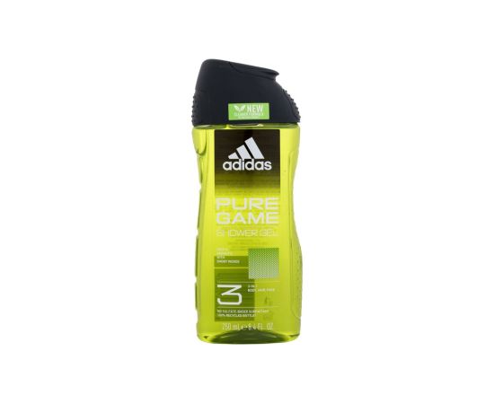 Adidas Pure Game / Shower Gel 3-In-1 250ml New Cleaner Formula