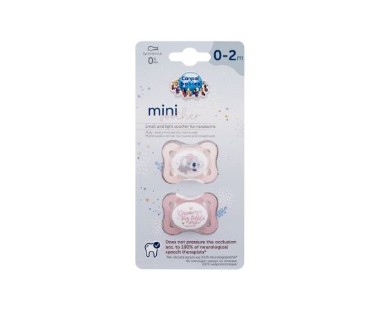 Canpol Sleepy Koala / Mini Soother 2pc Pink 0-2m