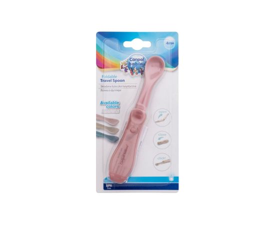 Canpol Travel Spoon / Foldable 1pc Pink