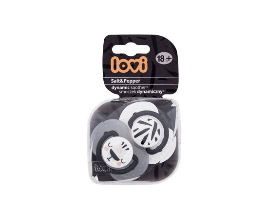 Lovi Salt&Pepper / Dynamic Soother 2pc 18m+