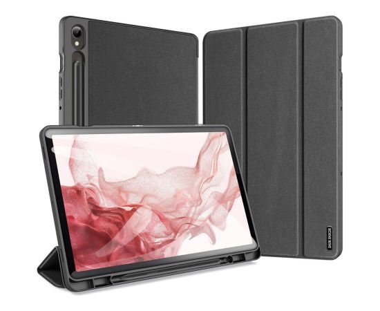 Dux Ducis Trifold magnet case grāmatveida maks planšetdatoram Samsung X710 | X716 Galaxy Tab S9 melns