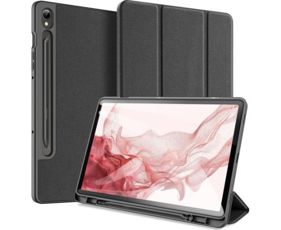 Dux Ducis Trifold magnet case grāmatveida maks planšetdatoram Samsung X710 | X716 Galaxy Tab S9 melns