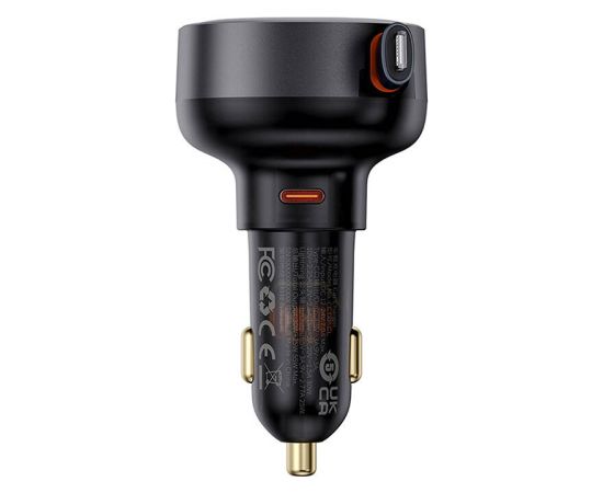 Car Charger Baseus Enjoyment Pro with lightning cable + USB-C , 55W (black)