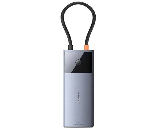 Hub 6in1 Baseus Metal Gleam 2 Series, USB-C to 2xUSB 3.0 +USB-C + HDMI + USB-C PD + Ethernet RJ45