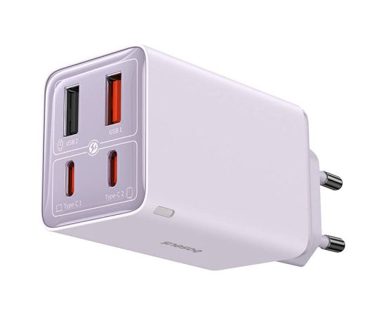 Baseus GAN6 Pro Fast Charger, 2xUSB-C + 2xUSB, 65W (purple)