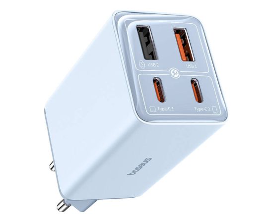 Baseus GAN6 Pro Fast Charger, 2xUSB-C + 2xUSB, 65W (blue)