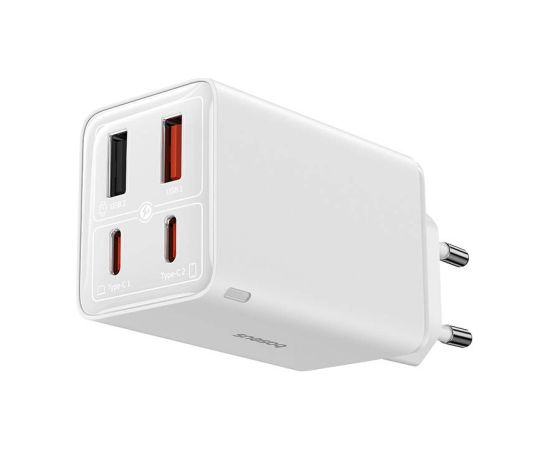 Baseus GAN6 Pro Fast Charger, 2xUSB-C + 2xUSB, 65W (white)