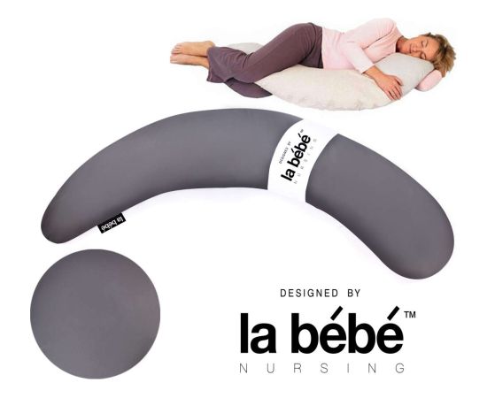 La Bebe™ Nursing La Bebe™ Moon Maternity Pillow Cover Art.148435 Dark Grey Papildus PĀRVALKS pakaviņam 195 cm