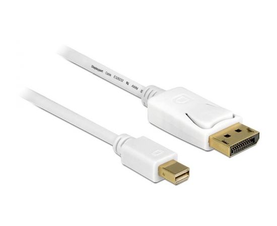 Delock Cable mini Displayport male > Displayport male 5m, white