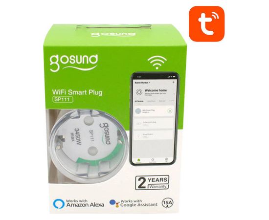 Smart plug WiFi Gosund SP111 3680W 16A, Tuya 2-pack