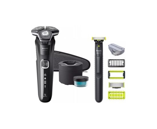 PHILIPS SERIES 5000 Electric Wet and Dry Shaver S5898/35 + ONEBLADE SET