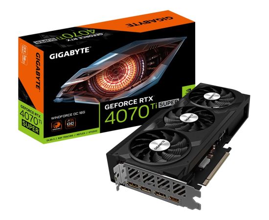 Gigabyte GeForce RTX 4070 Ti SUPER WINDFORCE OC 16G NVIDIA 16 GB GDDR6X