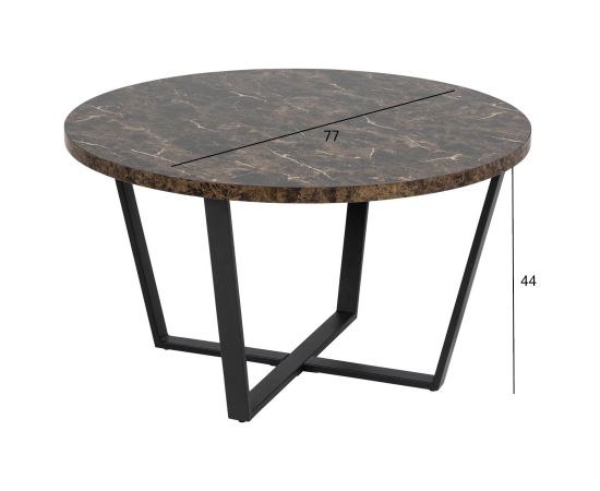 Coffee table AMBLE D77xH44cm, brown
