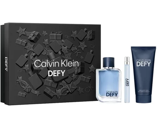 Calvin Klein Defy EDT 100 ml + EDT 10 ml + dušas želeja 100 ml komplekts vīriuešiem