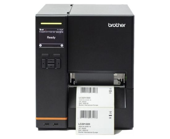 BROTHER TJ-4420TN 4-INCH INDUSTRIAL HIGH VOLUME LABEL PRINTER, 203 DPI, 14 IPS, USB, SERIAL, LAN + USB-HOST, LCD-DISPLAY