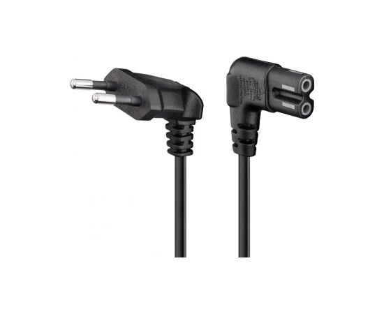 Goobay CONNECTION CABLE EURO PLUG ANGLED AT BOTH ENDS, 3 M, BLACK
