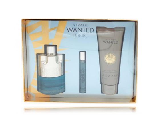 Azzaro Wanted Tonic komplekts vīriešiem (100 ml. EDT + 100 ml. šampūns + 6 ml. EDT)