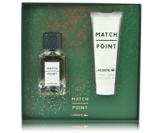 Lacoste Match Point komplekts vīriešiem (50 ml. EDT + dušas želeja 75 ml.) Dāvanu komplekti