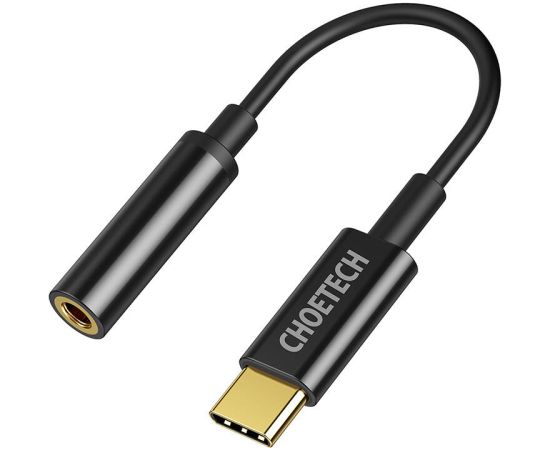 Adapter Choetech AUX003 USB-C to 3.5mm Audio Jack Adapter (black)