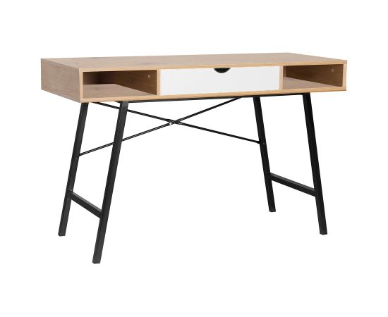 Desk STUDY 120x48xH76cm, oak/brown