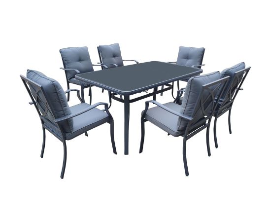 Garden furniture set BOSLER table and 6 chairs