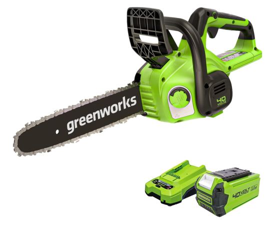 Ķēdes zāģis Greenworks G40CS30IIK2; 40 V; 1x2,0 Ah; 30 cm lenta