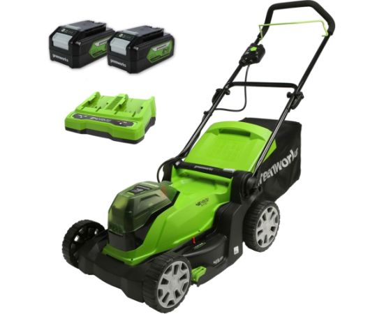 Zāles pļāvējs Greenworks G24X2LM41K4X; 48 V; 2x4,0 Ah akum. Zāles pļāvēji