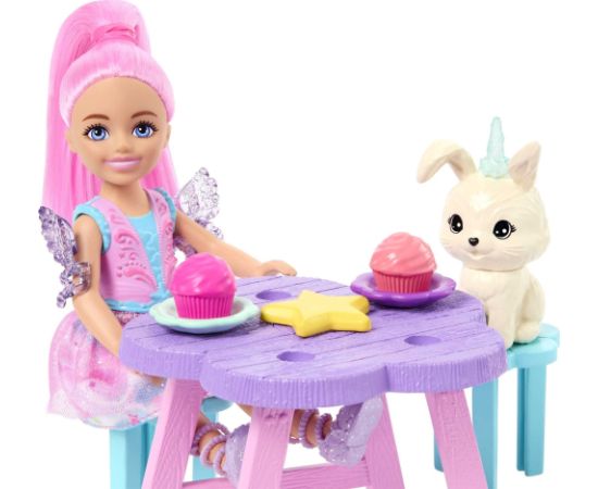 Lalka Barbie Mattel Chelsea A Touch of Magic Szczypta magii Zestaw HNT67