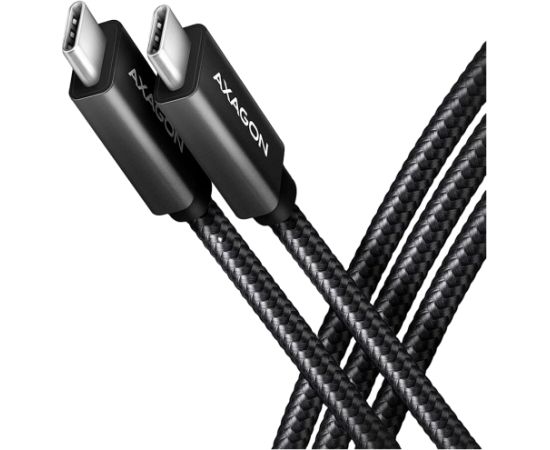 Axagon Data and charging USB 480Mbps cable length 3 m. PD 240W, 5A. Black braided.