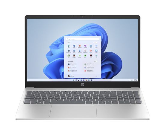 HP Laptop 15-fc0015ny - Ryzen 5-7520U, 15.6" FHD AG slim IPS 250nits, 8GB, 512G SSD, backlit keyboard, Natural Silver, Win 11 Home, 1 years / 97X07EA#B1R