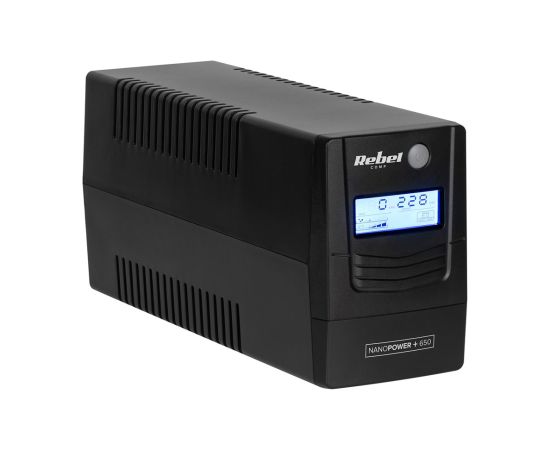 Rebel Nanopower Plus 650 UPS | Off-line | Sinusoida| 650VA | 360W  | LCD | USB UPS Nepārtrauktā barošana