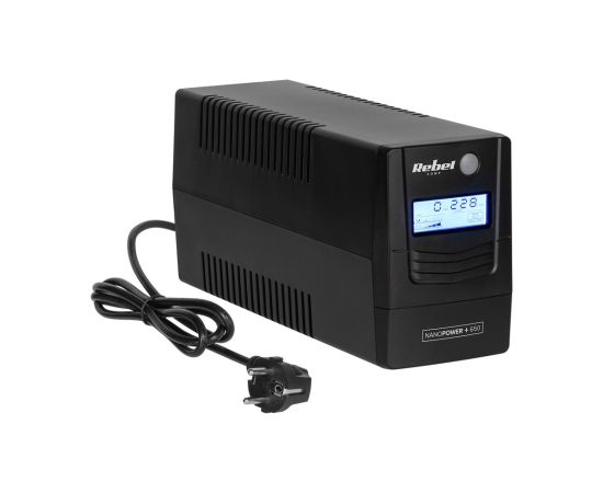 Rebel Nanopower Plus 650 UPS | Off-line | Sinusoida| 650VA | 360W  | LCD | USB UPS Nepārtrauktā barošana