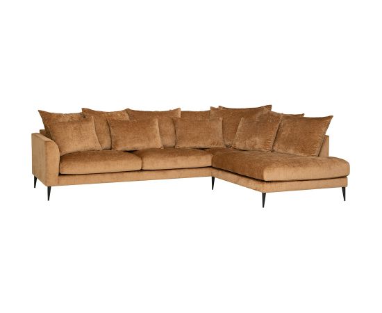 Corner sofa LARTES right corner, brown