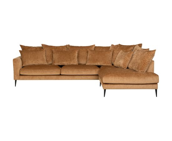 Corner sofa LARTES right corner, brown