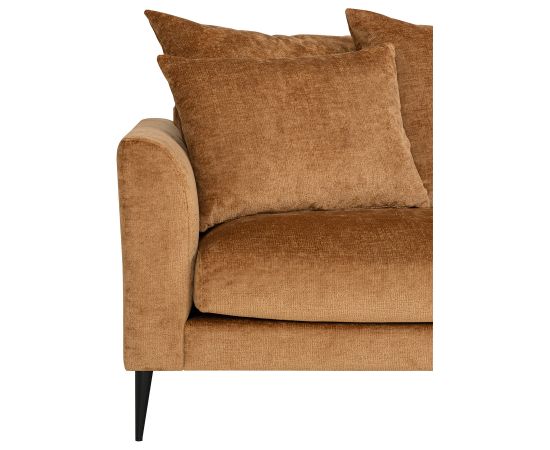 Corner sofa LARTES right corner, brown