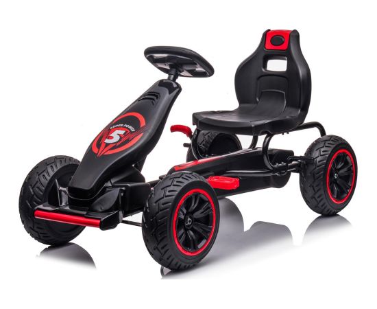 GOKART AUTO NA PEDAŁY ENERO 18 CZARNO CZERWONY