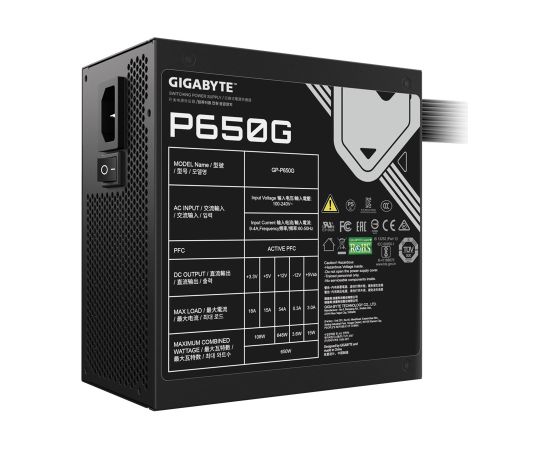 Gigabyte GP-P650G power supply unit 650 W 20+4 pin ATX ATX Black
