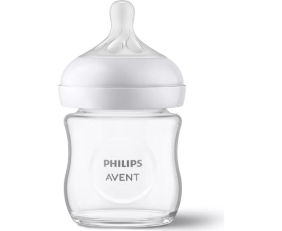 Philips Avent Natural Response stikla zīdaiņu pudelīte 125 ml, jaundzimušā knupītis, 0m+ - SCY930/01